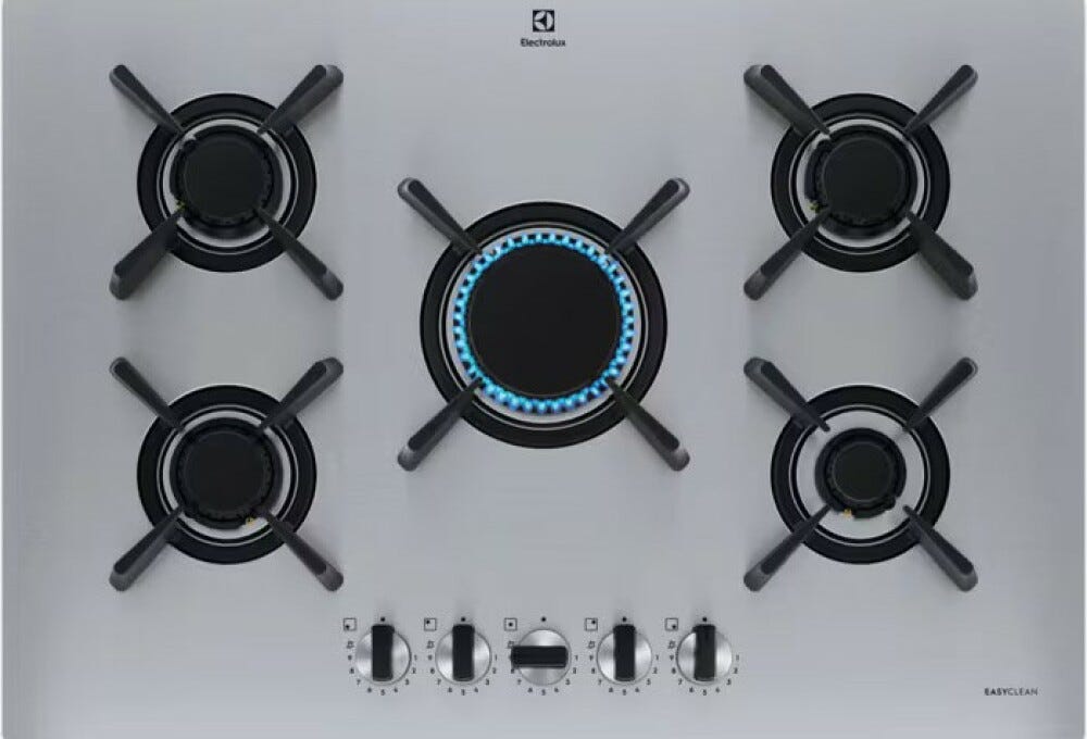 Electrolux KGU753723Z Serie 700 Ultraflat line Piano cottura a gas cm. 75 - inox