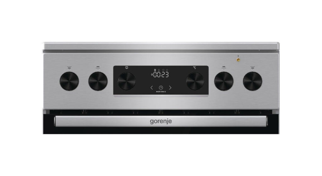 Gorenje GECS5C70XPA Cucina da accosto cm. 50 - 4 zone elettriche - 1 forno elettrico - inox/nero