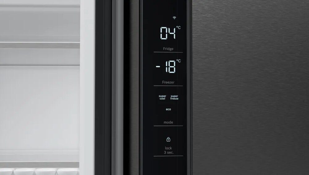 Bosch KFN96AXEA 4 Frigorifero con congelatore side by side - cm. 91 h 183 - lt. 605 - inox nero
