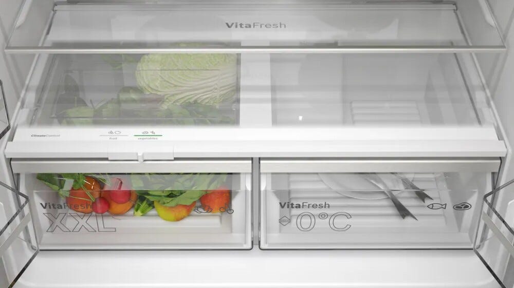 Bosch KFN96AXEA 4 Frigorifero con congelatore side by side - cm. 91 h 183 - lt. 605 - inox nero