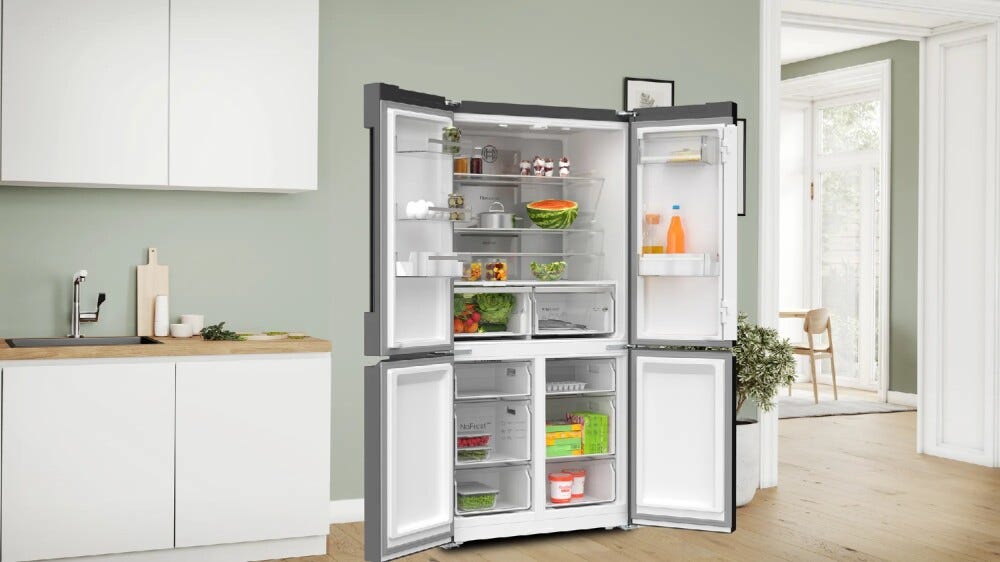 Bosch KFN96AXEA 4 Frigorifero con congelatore side by side - cm. 91 h 183 - lt. 605 - inox nero