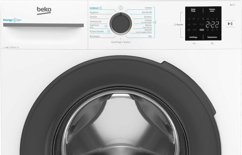 Beko BMWU3721A b300 Lavatrice cm. 60 - capacità 7 kg - bianco