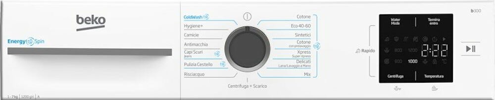 Beko BMWU3721A b300 Lavatrice cm. 60 - capacità 7 kg - bianco