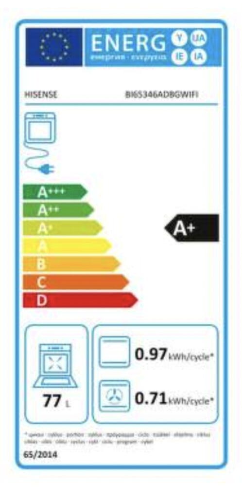 Hisense BI65346ADBGWIFI Forno elettrico cm. 60 - nero
