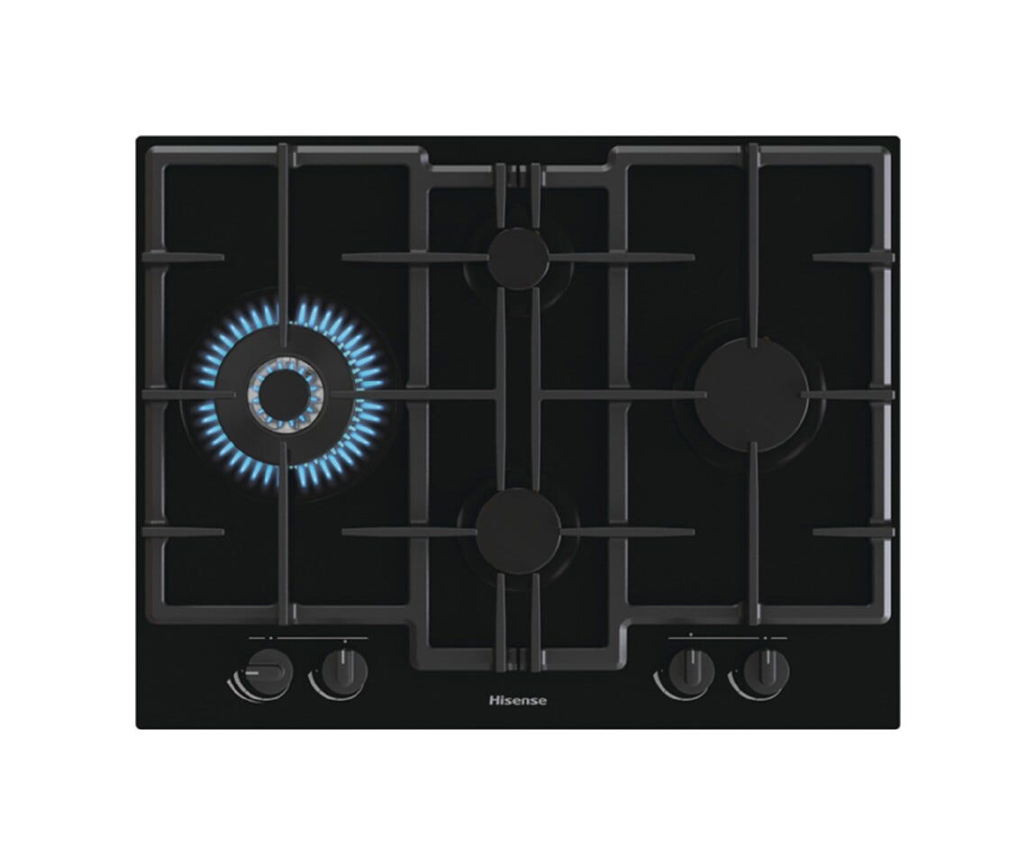 Hisense GED663B Piano cottura a gas cm. 67 - vetro nero