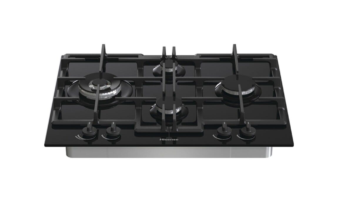 Hisense GED663B Piano cottura a gas cm. 67 - vetro nero