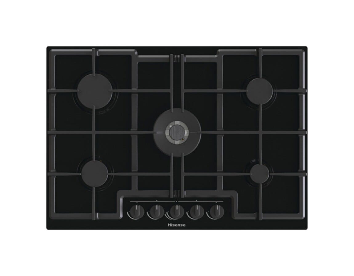 Hisense GED773B Piano cottura a gas cm. 74 - vetro nero