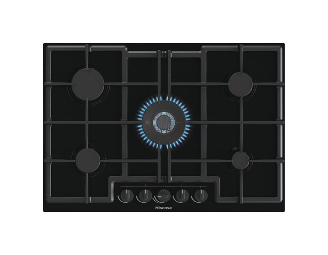 Hisense GED773B Piano cottura a gas cm. 74 - vetro nero