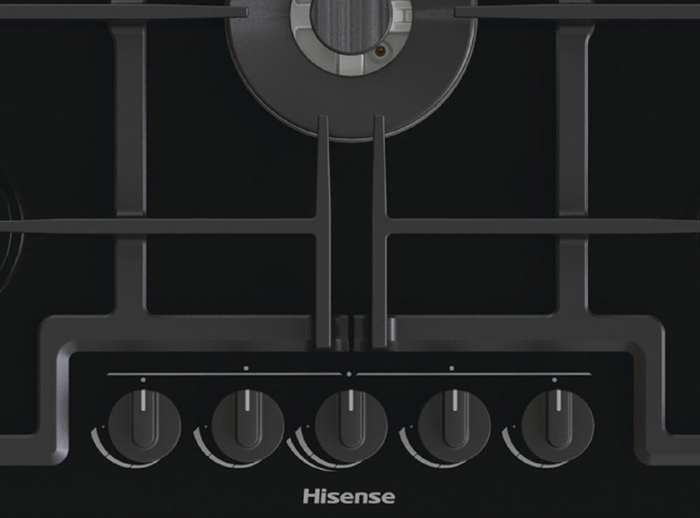 Hisense GED773B Piano cottura a gas cm. 74 - vetro nero