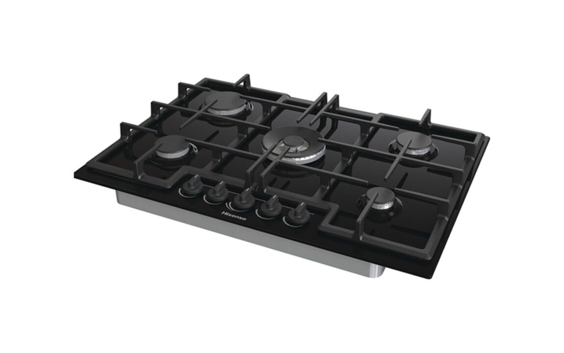 Hisense GED773B Piano cottura a gas cm. 74 - vetro nero