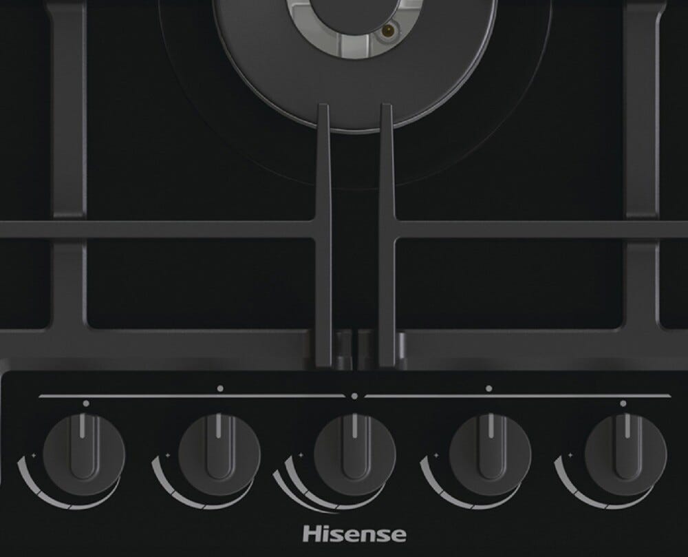 Hisense GED973B Piano cottura a gas cm. 88 - vetro nero