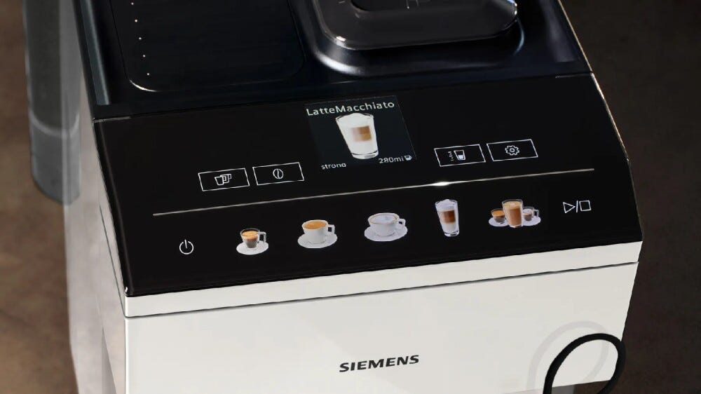 Siemens TP515R02 eq500 Macchina per caffè automatica - argento naturale/bianco