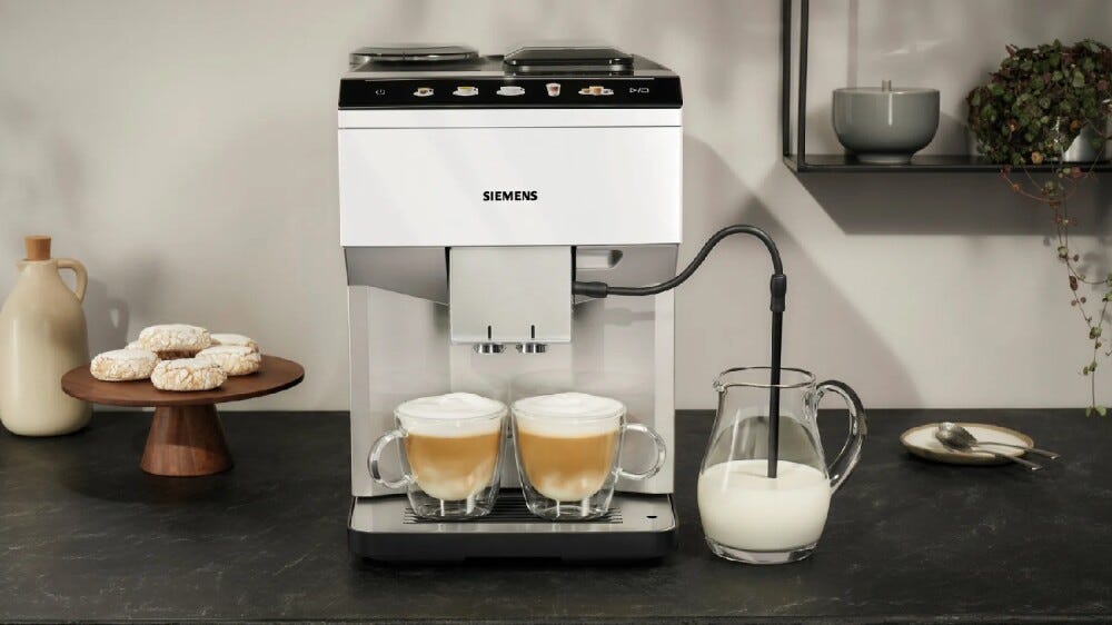 Siemens TP515R02 eq500 Macchina per caffè automatica - argento naturale/bianco