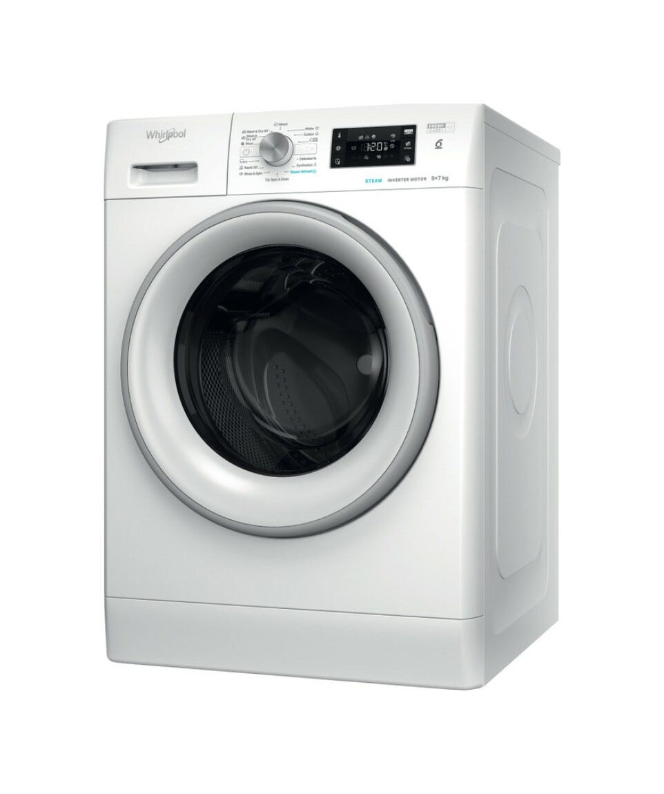 Whirlpool FFWDB 976258 SV EE Lavasciuga cm. 60 - lavaggio 9 kg - asciugatura 7 kg - bianco