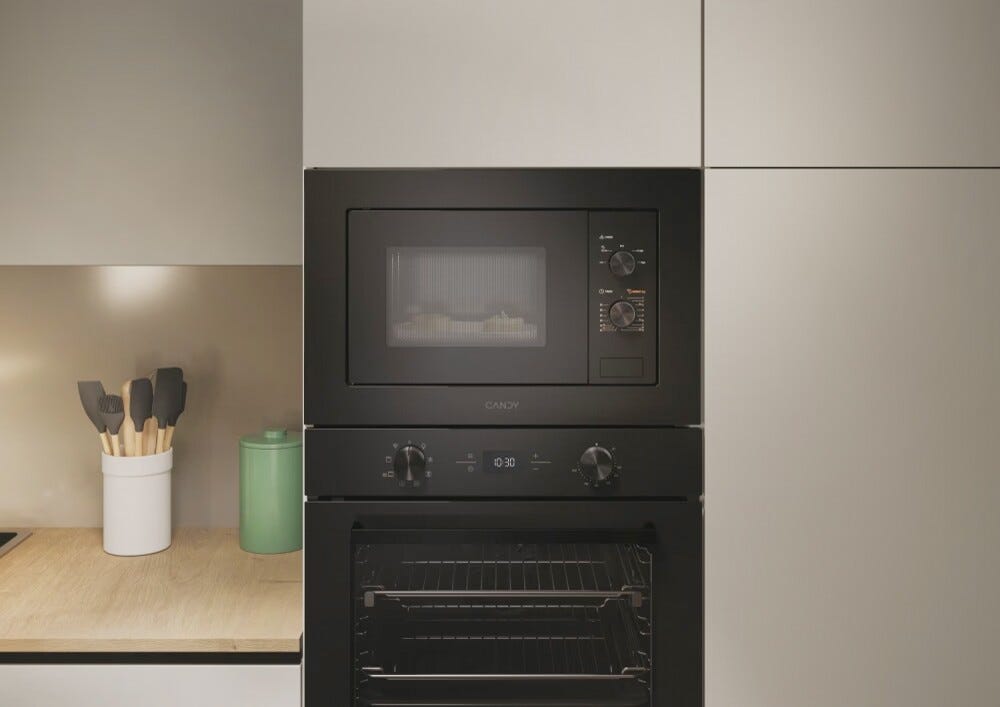 Candy CA38FMW8NB Wave 600 Full Black Framed Forno a microonde da incasso cm. 60 cm. 38 - nero