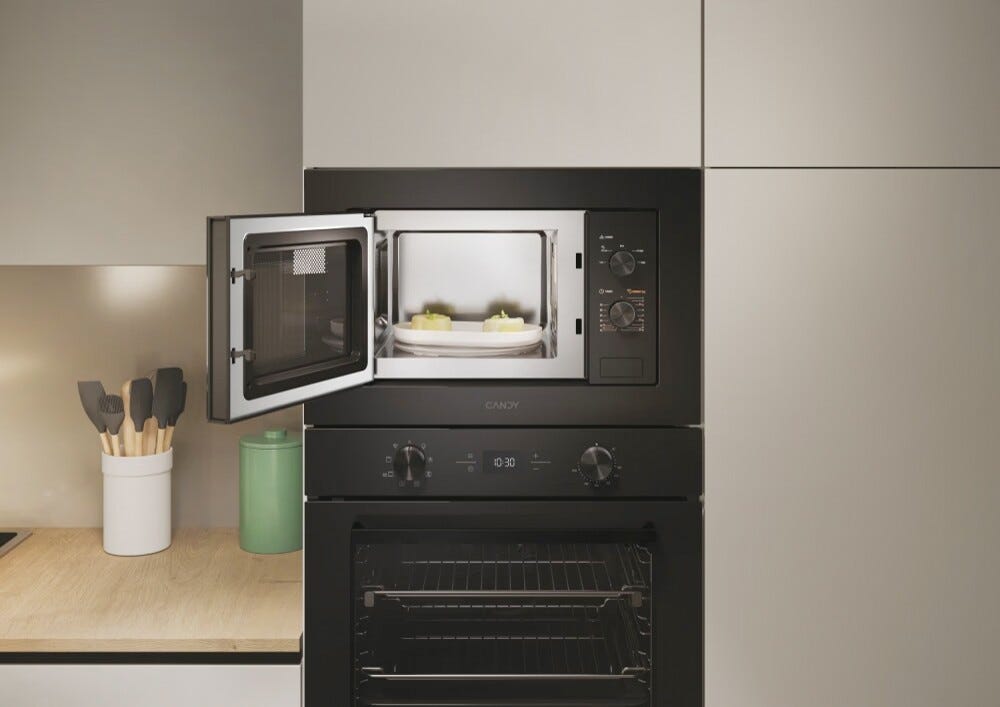 Candy CA38FMW8NB Wave 600 Full Black Framed Forno a microonde da incasso cm. 60 cm. 38 - nero