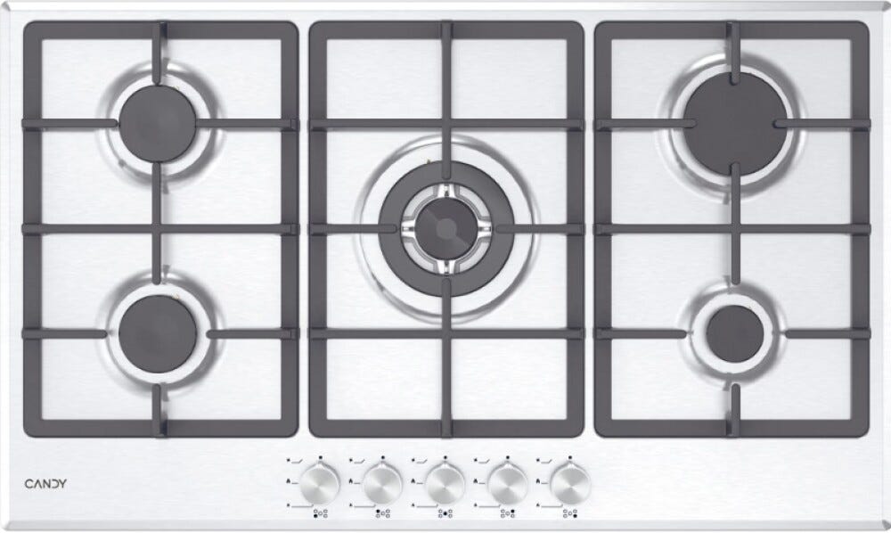 Candy CHG93WX/1 Moderna Piano cottura a gas cm. 86 - inox