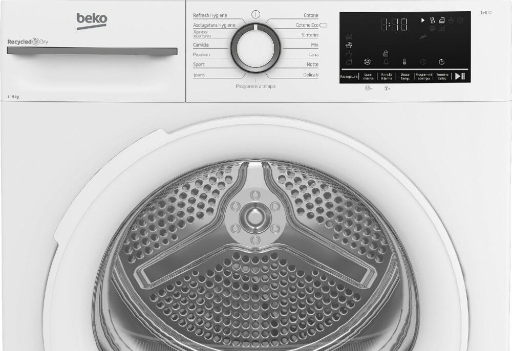 Beko BMT491WI b300 Asciugatrice cm. 60 - capacità 9 kg - bianco