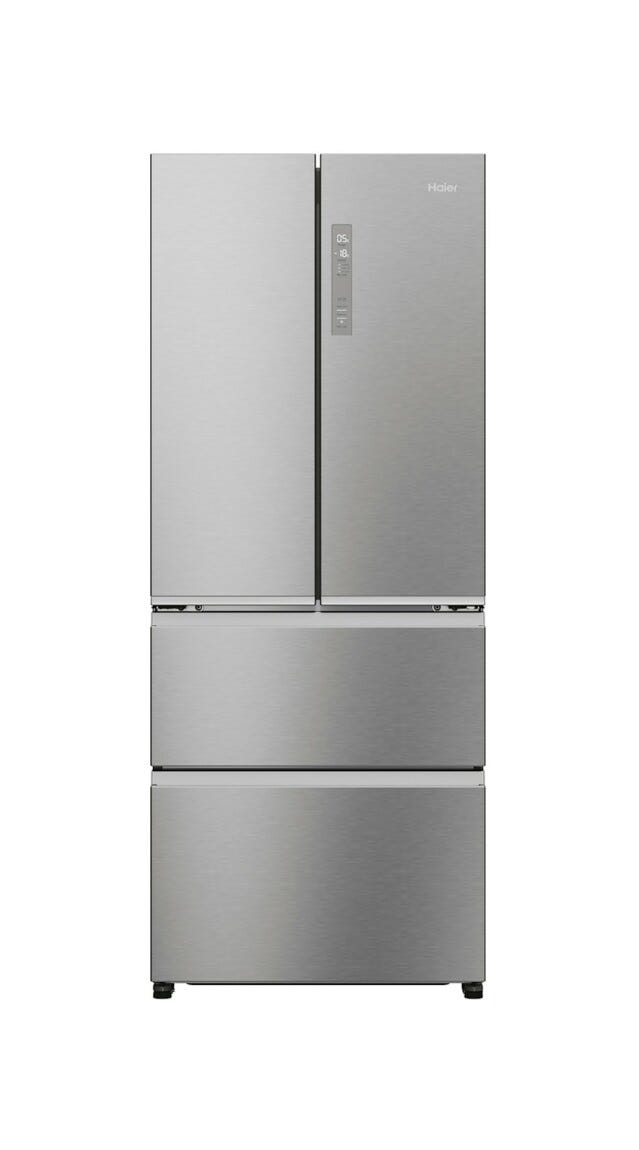 Haier HFR3718ENMM 3 Frigorifero con congelatore french door - cm. 70 h. 178 - lt. 402 - platinum inox