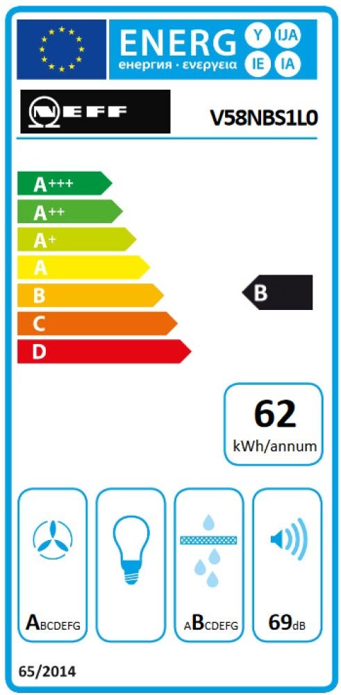 Neff V58NBS1L0 N 50 Piano cottura induzione cm. 80 con cappa integrata da 500 m3/h - vetroceramica nero