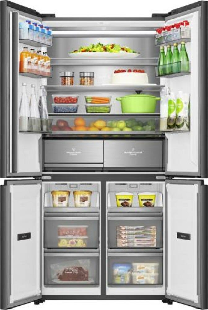 Hisense RQ768N4GBE Frigorifero con congelatore side by side - cm.91 h.190 - lt. 591 - Black Glass