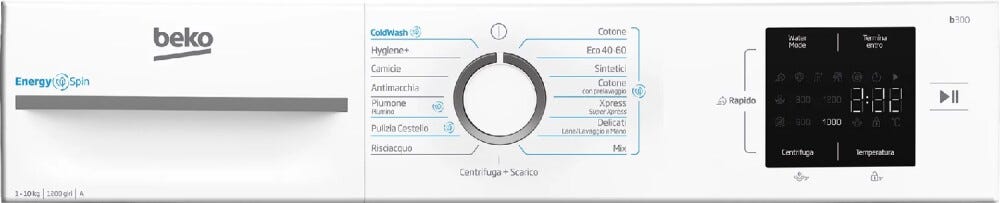 Beko BMWU31021W b300 Lavatrice cm. 60 - capacità 10 kg - bianco