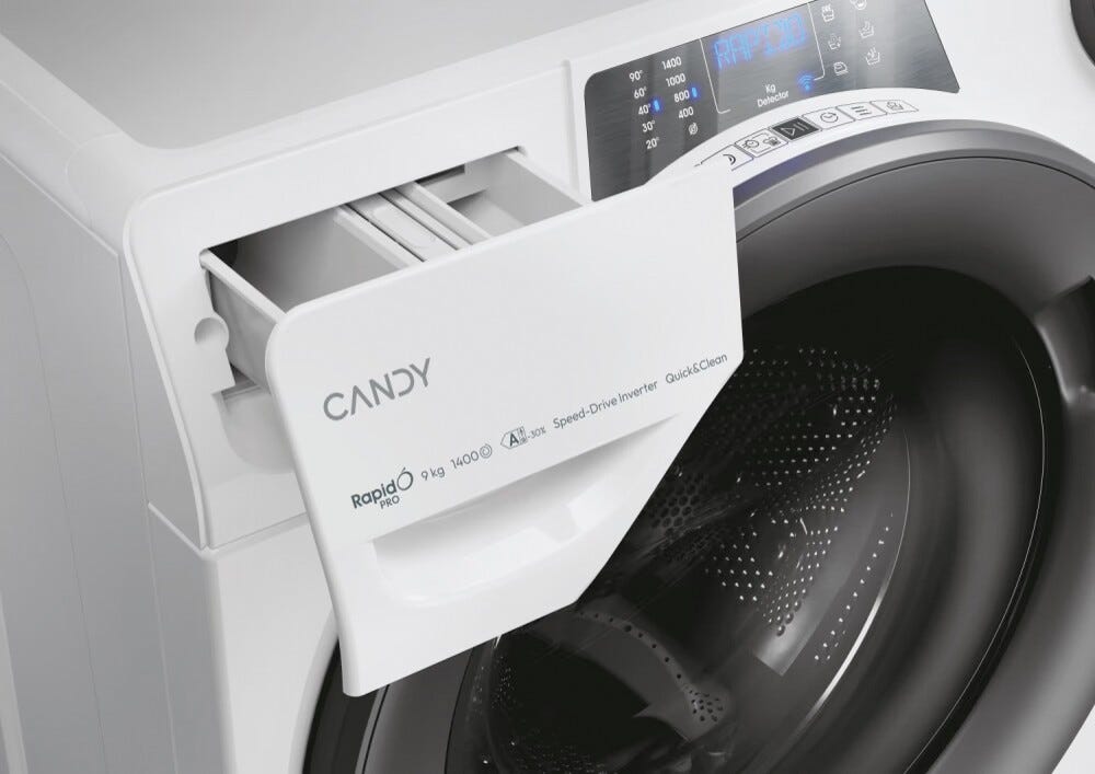 Candy RP 496BWMR9/1-S Rapidò PRO Lavatrice cm. 60 - capacità 9 kg - bianco