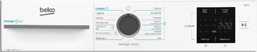 Beko BMWU3941A b300 Lavatrice cm. 60 - capacità 9 kg - bianco