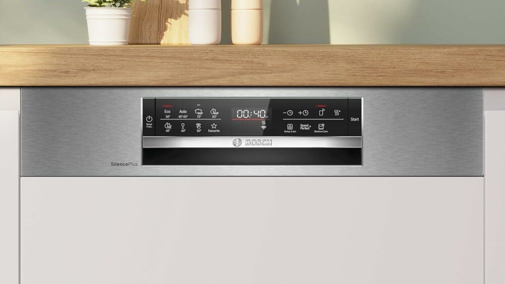 Bosch SMI6ECS12E Serie 6 Lavastoviglie integrata parziale cm. 60 - 14 coperti - frontalino inox spazzolato