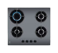 Electrolux EGG64272M Serie 600 Gas on Glass Piano cottura a gas cm. 59 - vetro grigio