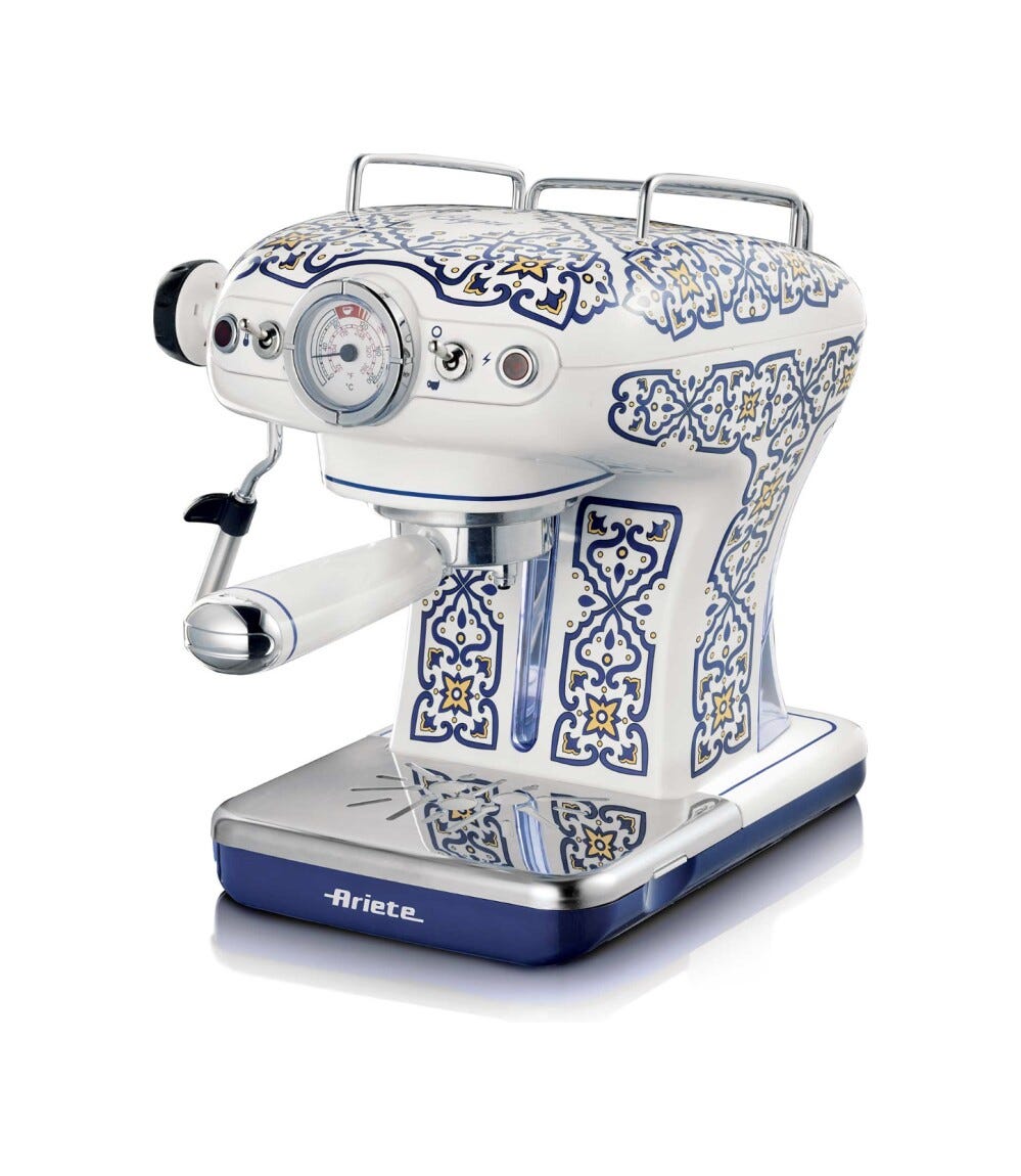 Ariete 1389/1C Capri Macchina per caffè espresso - bianco/blu