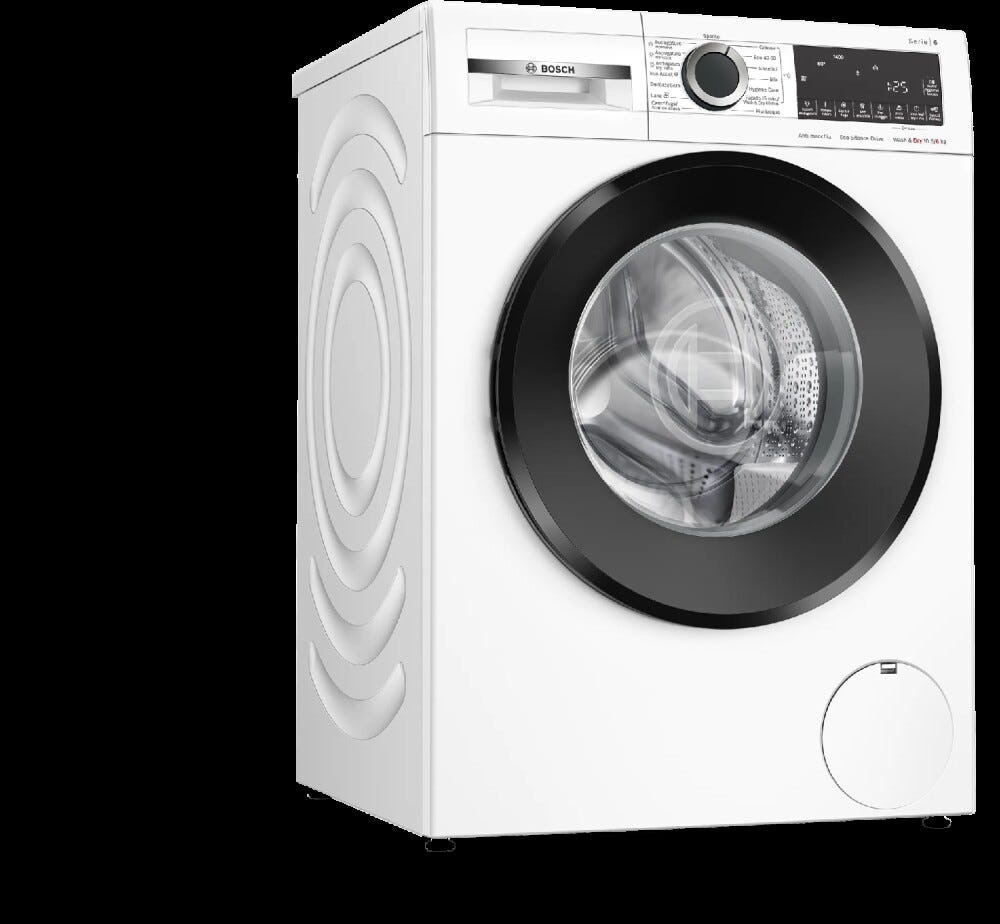 Bosch WNG25400IT Serie 6 Lavasciuga cm. 60 - lavaggio 10.5 kg - asciugatura 6 kg - bianco