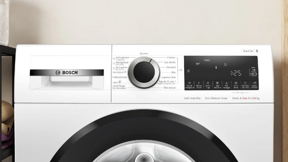 Bosch WNG25400IT Serie 6 Lavasciuga cm. 60 - lavaggio 10.5 kg - asciugatura 6 kg - bianco