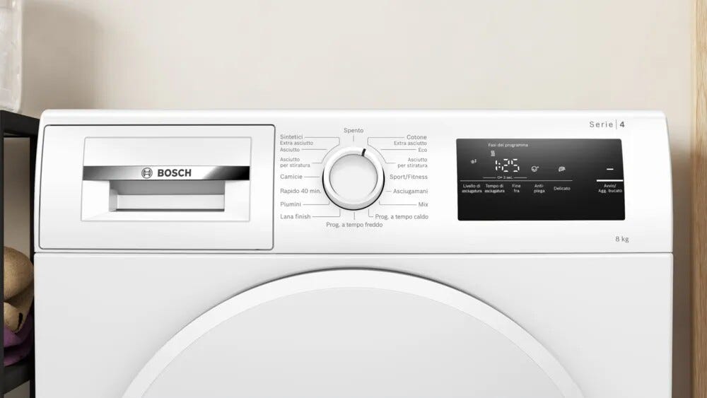 Bosch WTH83208II Serie 4 Asciugatrice cm. 60 - capacità 8 kg - bianco