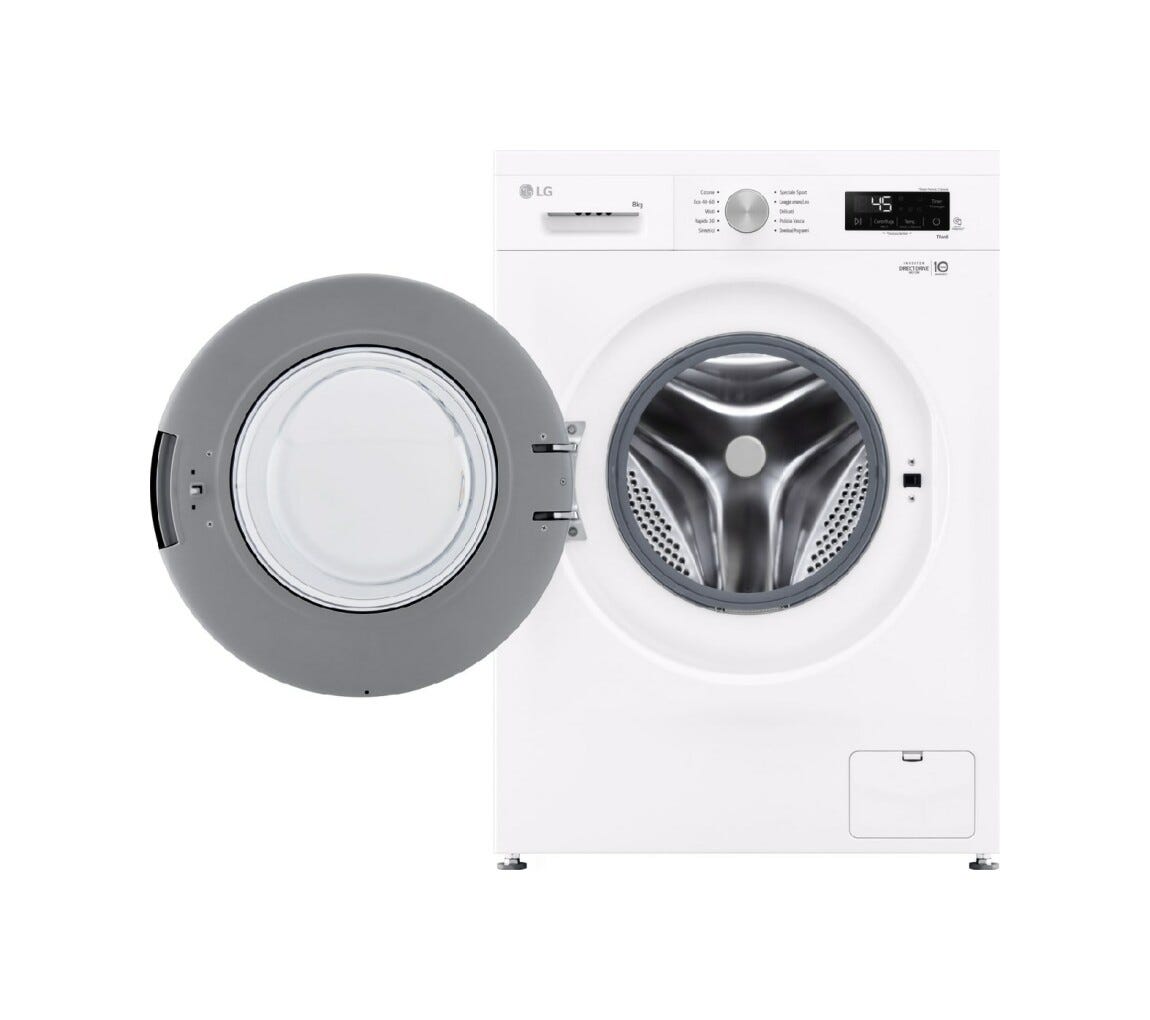 LG F4NX1008NWK Lavatrice cm. 60 - capacità 8 kg - bianco