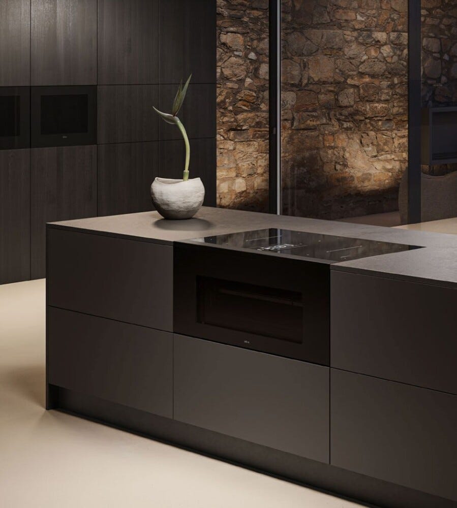 Elica LHOV COMBISTEAM BL/A/90 Piano cottura induzione cm. 90, cappa integrata + forno cm. 90 - vetro nero/alluminio