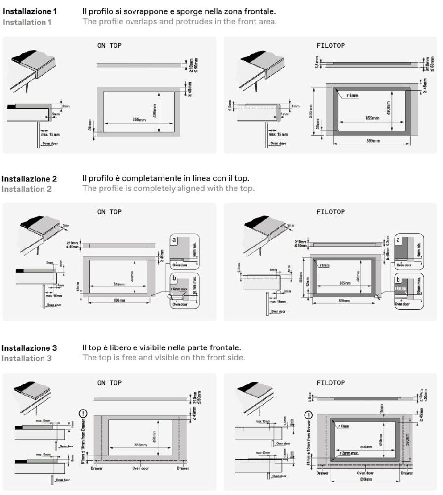 Elica LHOV COMBISTEAM BL/A/90 Piano cottura induzione cm. 90, cappa integrata + forno cm. 90 - vetro nero/alluminio