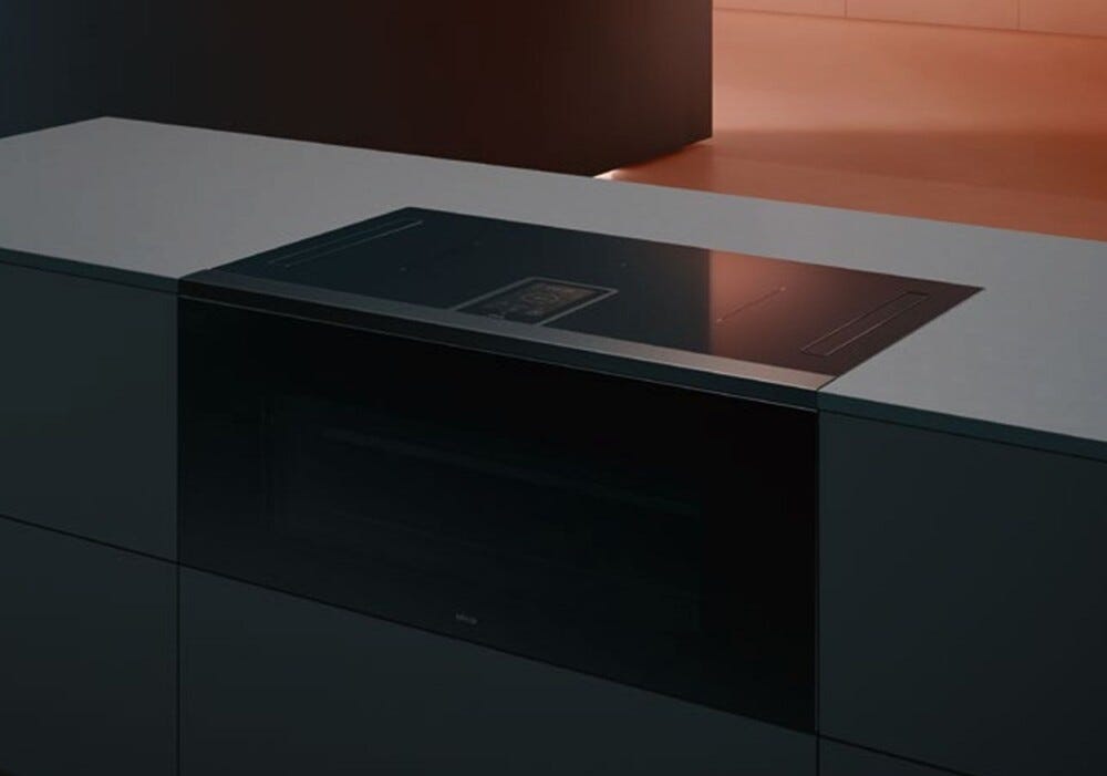 Elica LHOV COMBISTEAM BL/A/90 Piano cottura induzione cm. 90, cappa integrata + forno cm. 90 - vetro nero/alluminio