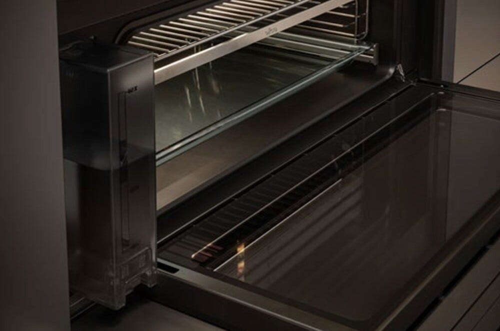 Elica LHOV COMBISTEAM BL/A/90 Piano cottura induzione cm. 90, cappa integrata + forno cm. 90 - vetro nero/alluminio