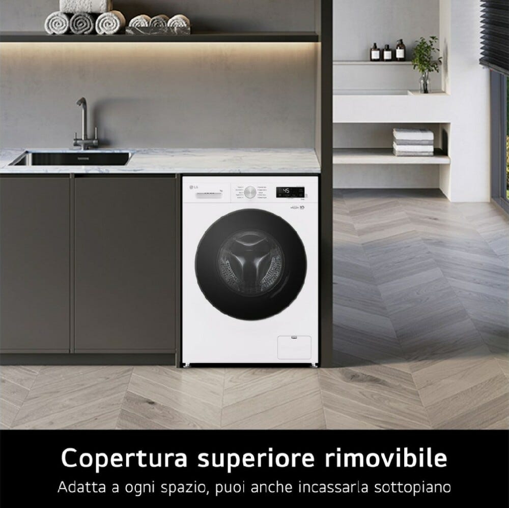 LG F4NX1009NWB Lavatrice cm. 60 - capacità 9 kg - bianco