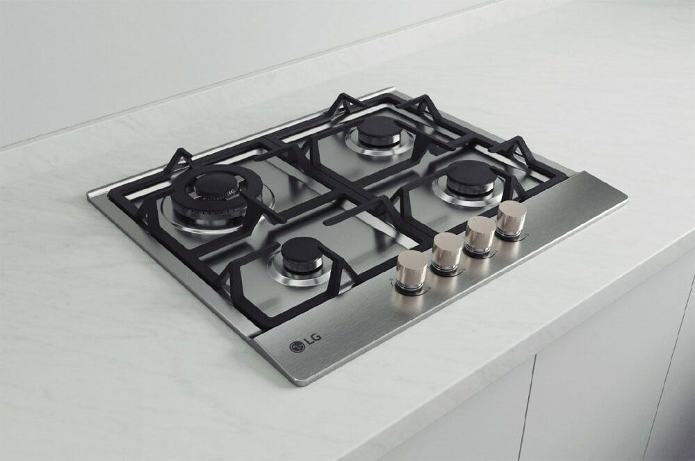 LG CBGZ2414S Piano cottura a gas cm. 60 - inox
