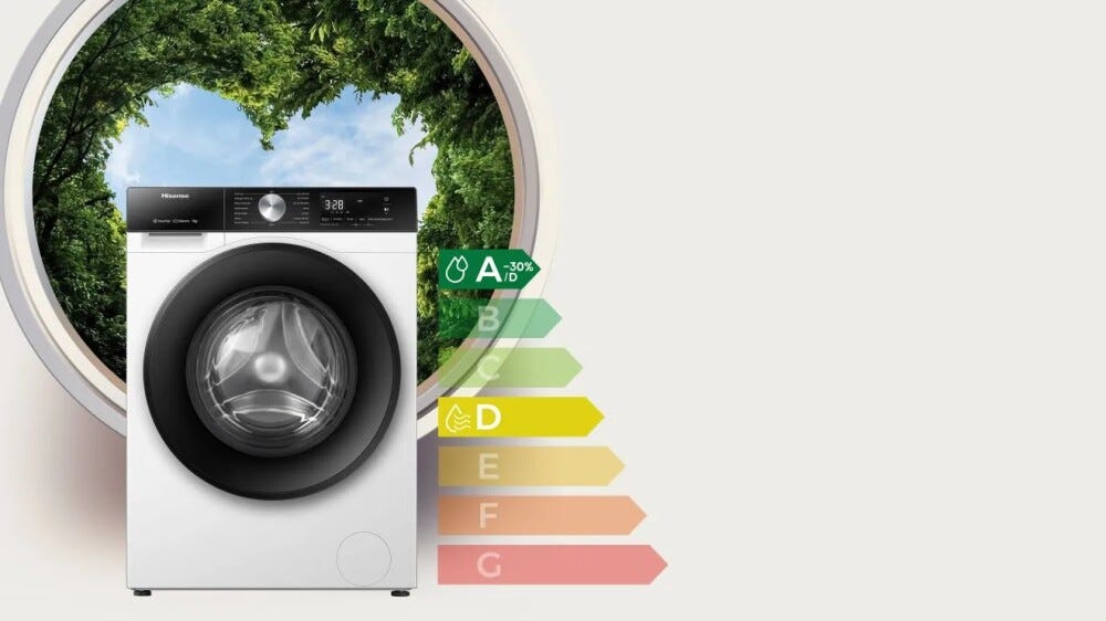 Hisense WD3S8043BW3 Lavasciuga cm. 60 - lavaggio 8 kg - asciugatura 5 kg - bianco
