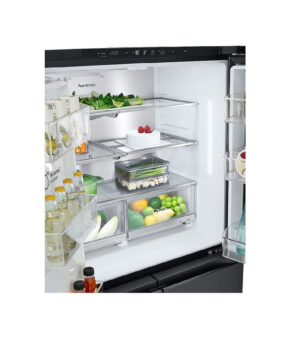 LG GMG960EVEE InstaView Frigorifero con congelatore side by side - cm. 91 h. 179 - lt. 638 - nero