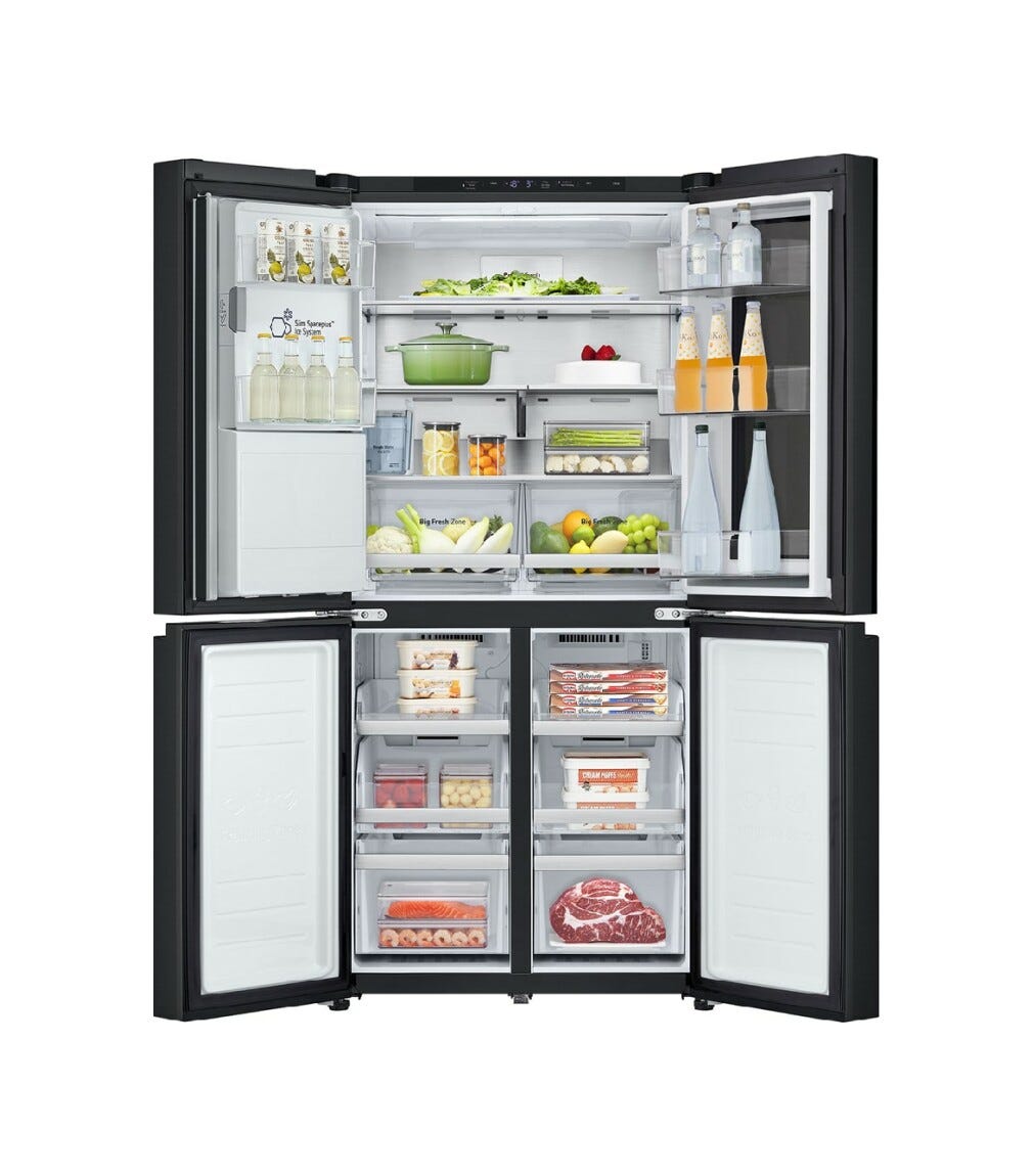 LG GMG861EPAE InstaView Frigorifero con congelatore side by side - cm. 84 h. 179 - lt. 638 - nero