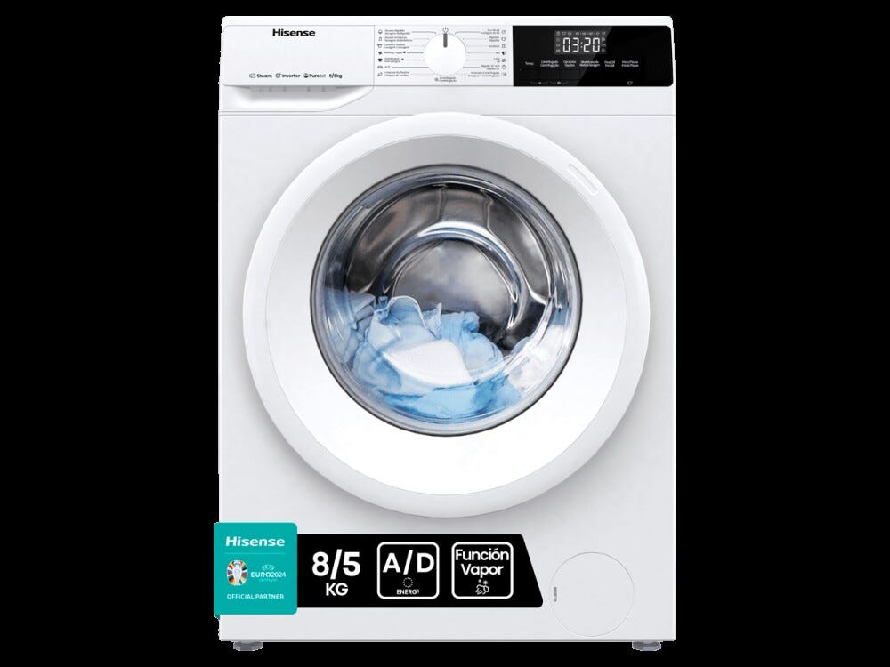 Hisense WDQE8014EVJM Lavasciuga cm.60 - lavaggio 8kg - asciugatura 5kg - bianco