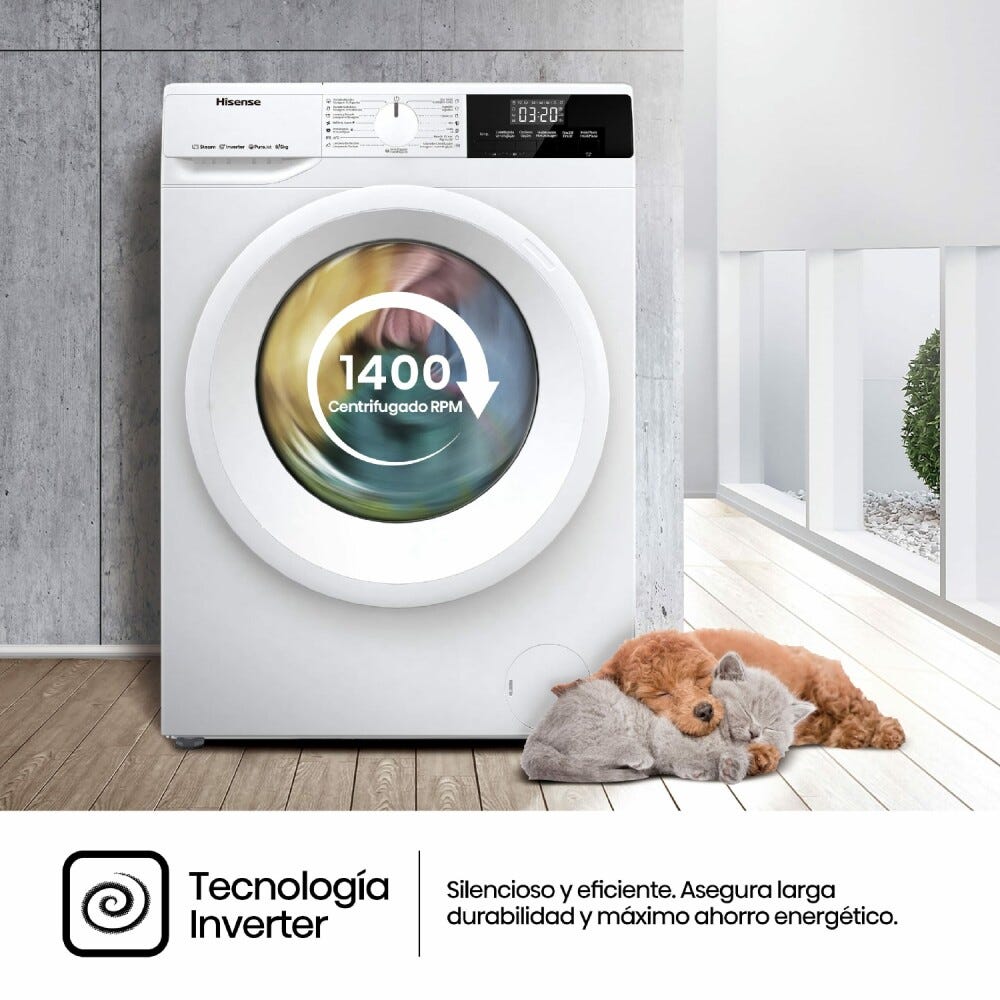 Hisense WDQE8014EVJM Lavasciuga cm.60 - lavaggio 8kg - asciugatura 5kg - bianco
