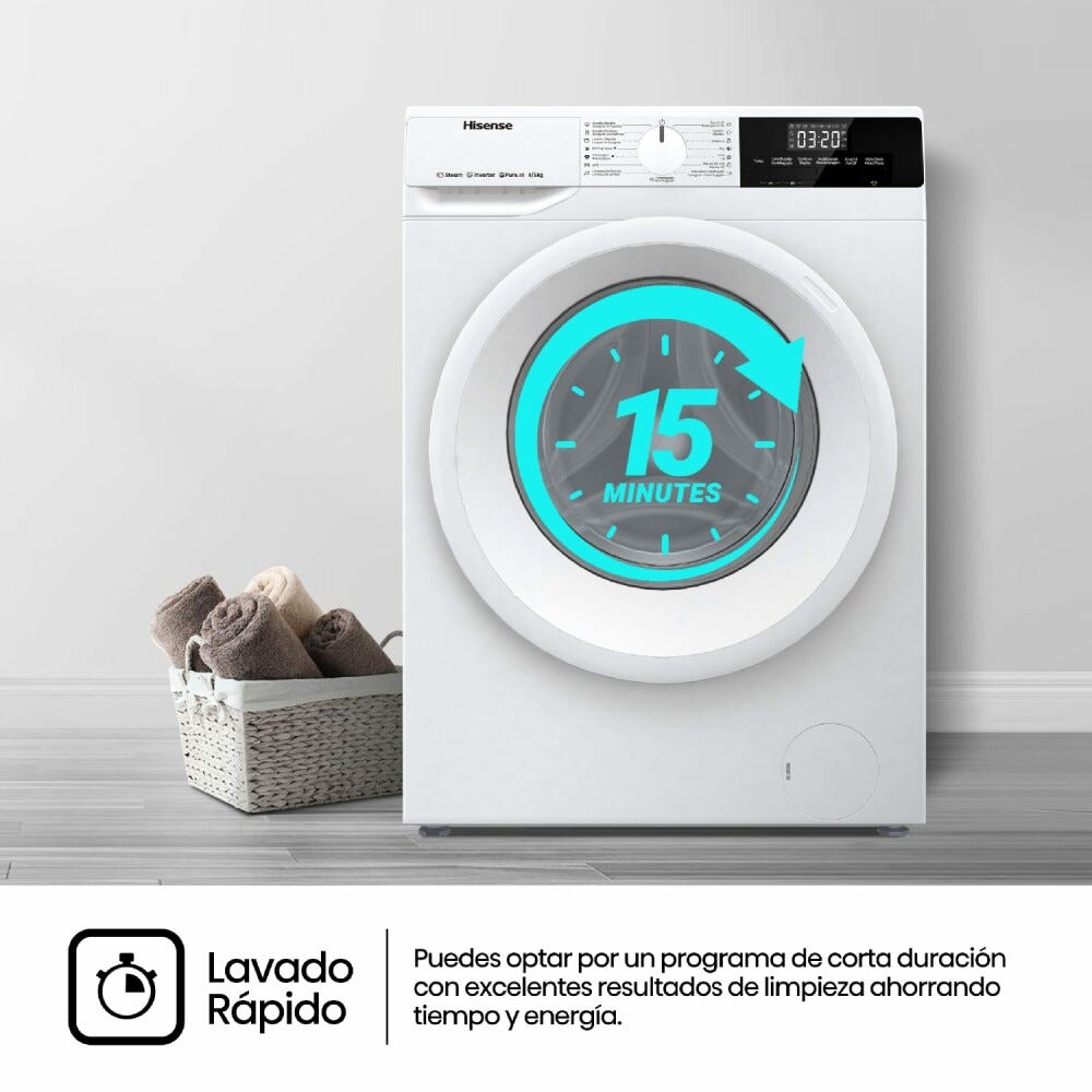 Hisense WDQE8014EVJM Lavasciuga cm.60 - lavaggio 8kg - asciugatura 5kg - bianco