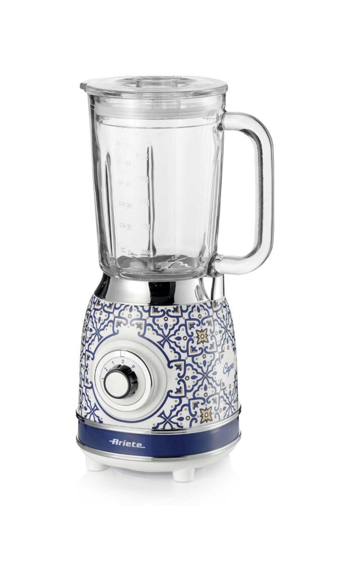 Ariete 0583/0C Capri Frullatore con tazza in vetro - bianco/blu