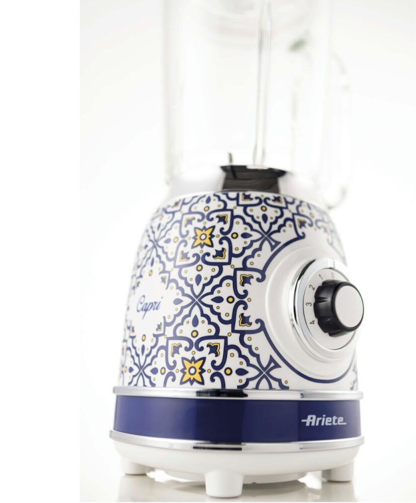 Ariete 0583/0C Capri Frullatore con tazza in vetro - bianco/blu