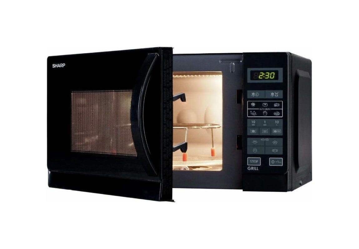 Sharp R742BKW Forno microonde con grill cm. 51 - nero